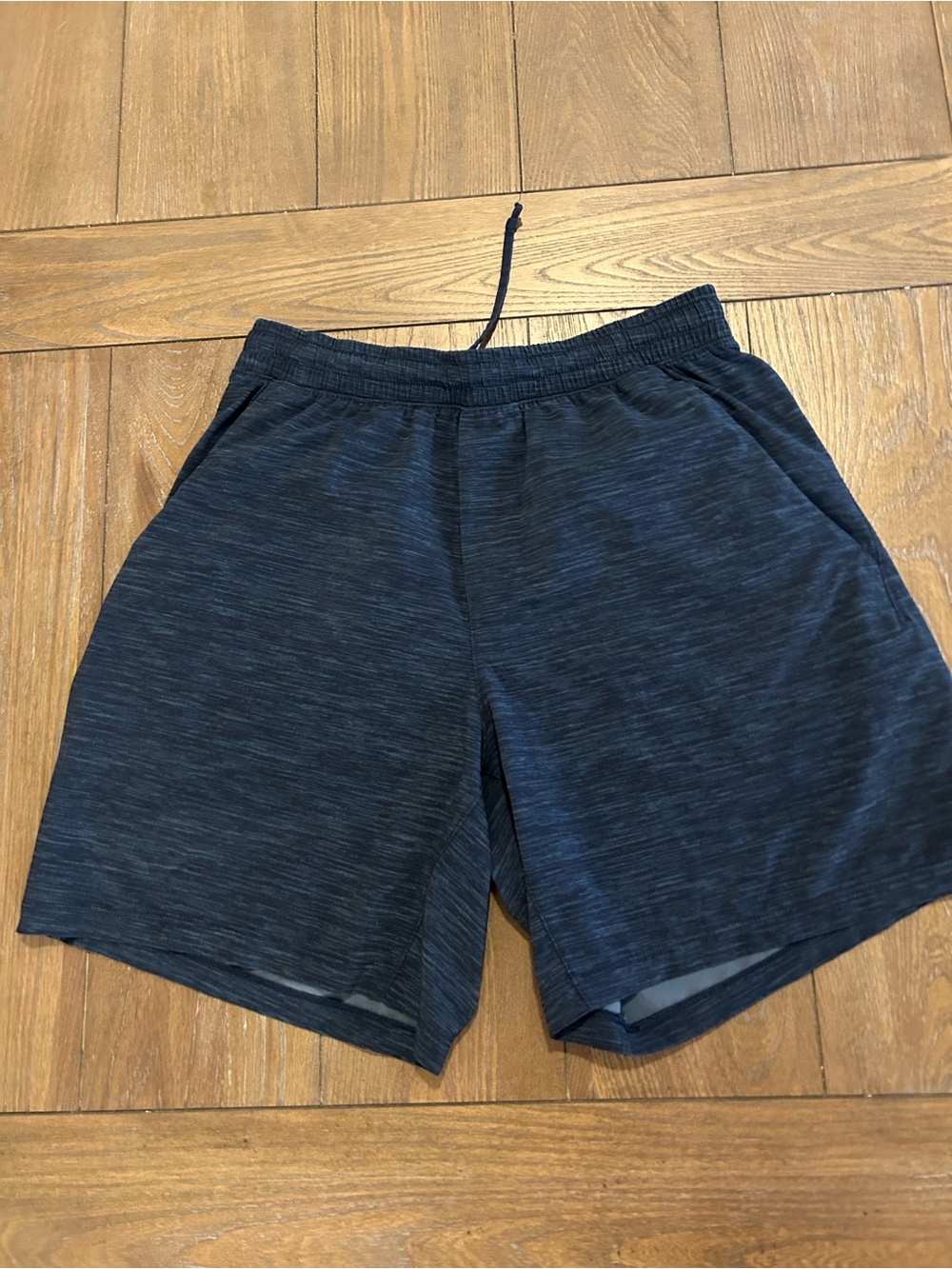 lululemon athletica Men's Heathered Navy Athletic Shorts
